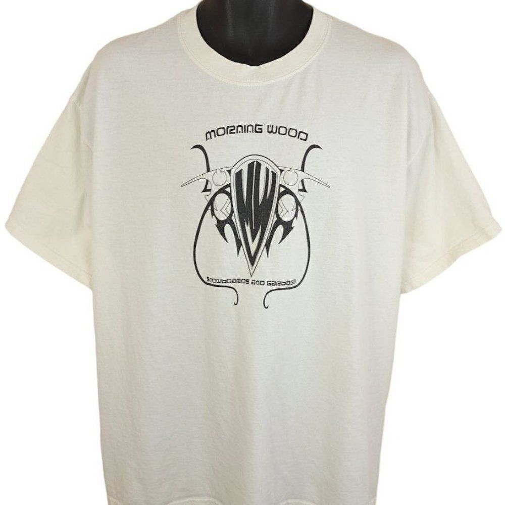 Morning Wood Snowboards And Garbage T Shirt Vintage Y2K Snowboarding Winter